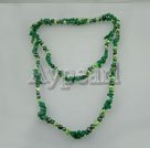 green stone pearl necklace