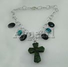 Wholesale black crystal phenix stone necklace