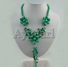 Collier grenat turquoise