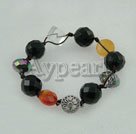 Wholesale Gemstone Bracelet-black agate crystal bracelet