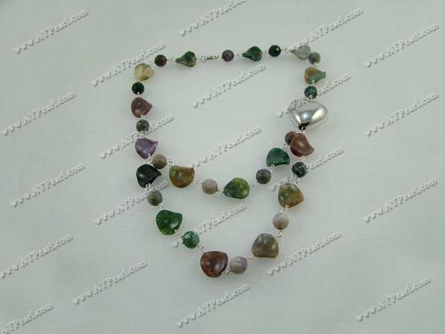 Wholesale Gemstone Jewelry-Indian agate necklace