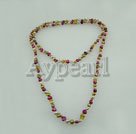 dyed pearl necklace