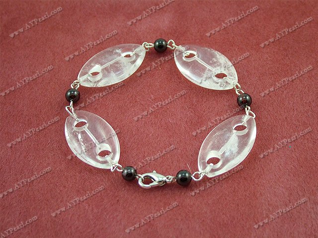 Wholesale Crystal Jewelry-white crystal garnet bracelet