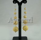golden color earrings