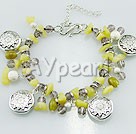 crystal olive jade bracelet