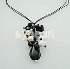 garnet pearl agate necklace