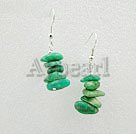 Boucles d'oreilles perle verte