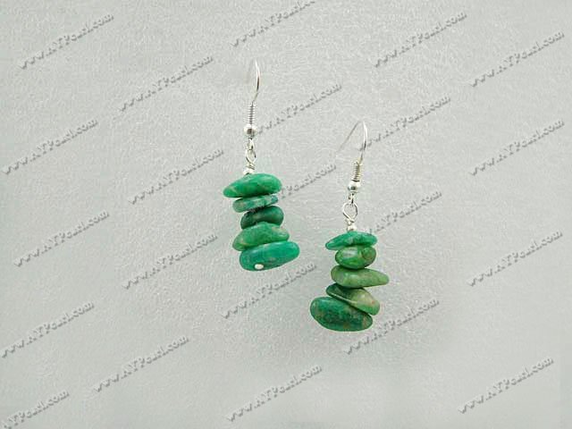 green gem earrings