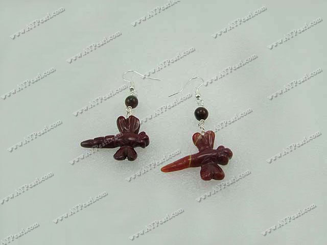 Wholesale Gemstone Jewelry-Red jasper earrings