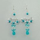 turquoise crystal earrings