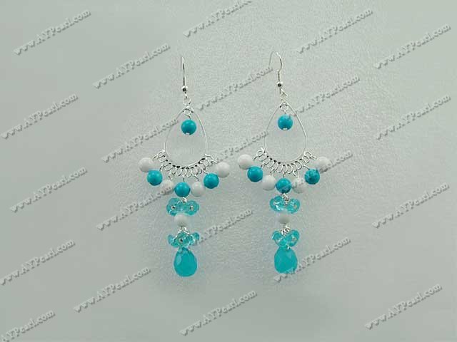 Wholesale Turquoise Jewelry-turquoise crystal earrings