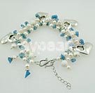 Wholesale pearl blue gem bracelet