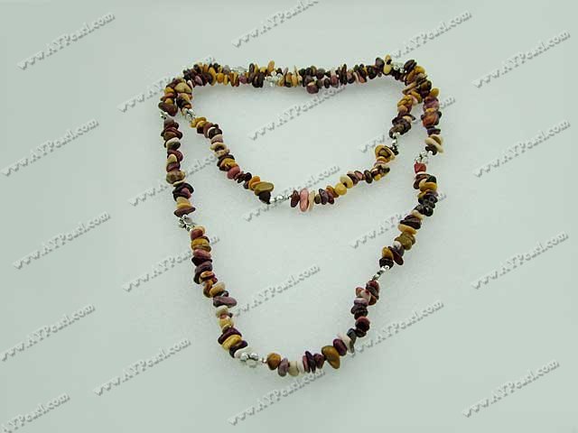 Silver Leaf Agate Collier