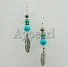 Boucles d'oreilles turquoise perle