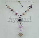 Wholesale Gemstone Jewelry-Rainbow fluorite necklace