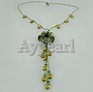 Wholesale crystal agate pearl necklace
