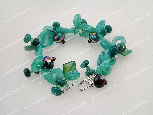 crysatl bracelet de jade bleu