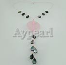 Pearl rose collier de coquillages de quartz