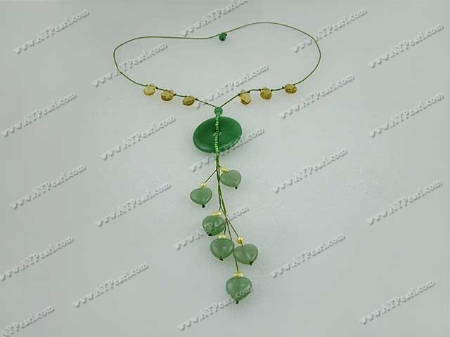 aventurine crystal necklace