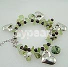 Wholesale Gemstone Bracelet-garnet Green rutilated quartz bracelet