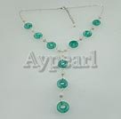 white turquoise blue jade necklace