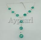 jade blanc collier bleu turquoise