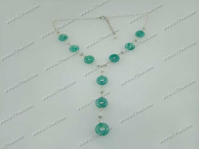 white turquoise blue jade necklace