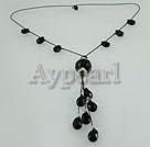 Wholesale black agate necklace