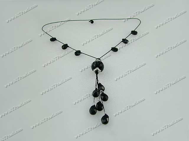 black agate necklace