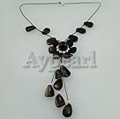 black agate pearl necklace