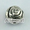 imitation silver metal beads, 10mm flower ball, sold by per pkg