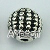 imitation silver metal spacer beads, 9mm ball, sold by per pkg
