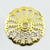 Iron beads caps,Golden color 3*14mm, hole:approx 1mm. Sold per pkg of 10000.