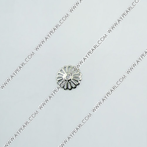 Iron beads caps, platina plated color 3*14mm, Hole:approx 1mm . Sold per pkg of 10000.