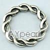 imitation silver zinc metal beads, 18mm twisted hoop, sold by per pkg
