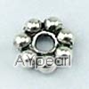 imitation silver metal spacer beads, 6mm flower, sold by per pkg