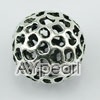 imitation silver zinc metal beads, 16mm ball, sold by per pkg