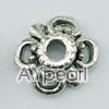 imitation silver metal beads cap, 10mm flower, sold by per pkg