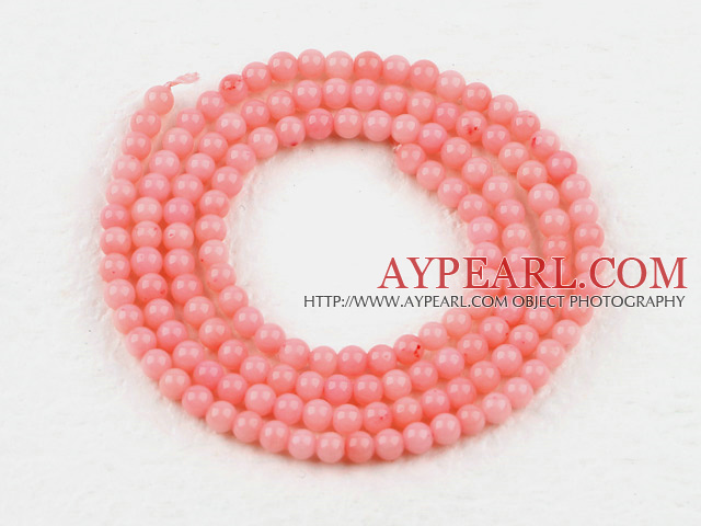 coral beads,2mm round,pink,sold per 15.75-inch strand