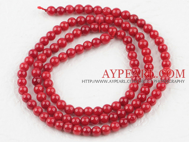 coral beads,2mm round,red,sold per 15.75-inch strand