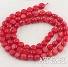 coral beads,3*5mm,red,sold per 15.75-inch strand