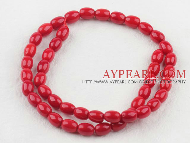 coral beads,6*8mm drum,red,sold per 15.75-inch strand
