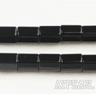 black agate beads,8*10mm cylinder,Grade A,sold per 15.75-inch strand