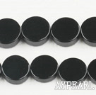 black agate beads,5*12mm wafer,Grade A,sold per 15.75-inch strand
