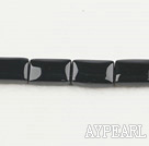 black agate beads,8*12mm rectangle,Grade A,sold per 15.75-inch strand