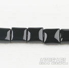 black agate beads,10mm square,Grade A,sold per 15.75-inch strand