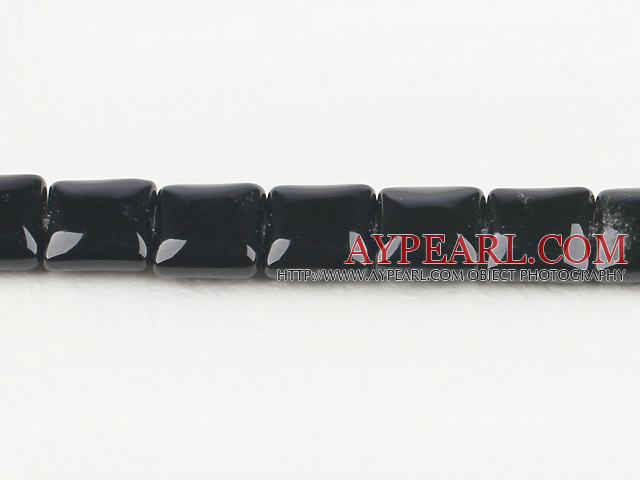 black agate beads,12mm square,Grade A,Sold per 15.75-inch strands