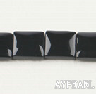 black agate beads,14mm square,Grade A ,Sold per 15.75-inch strands