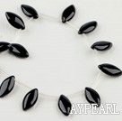 black agate beads,9*18mm horse eye,Grade A ,Sold per 15.75-inch strands