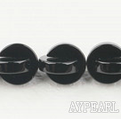 black agate beads,12mm crossed buckle,Grade A ,Sold per 15.75-inch strands